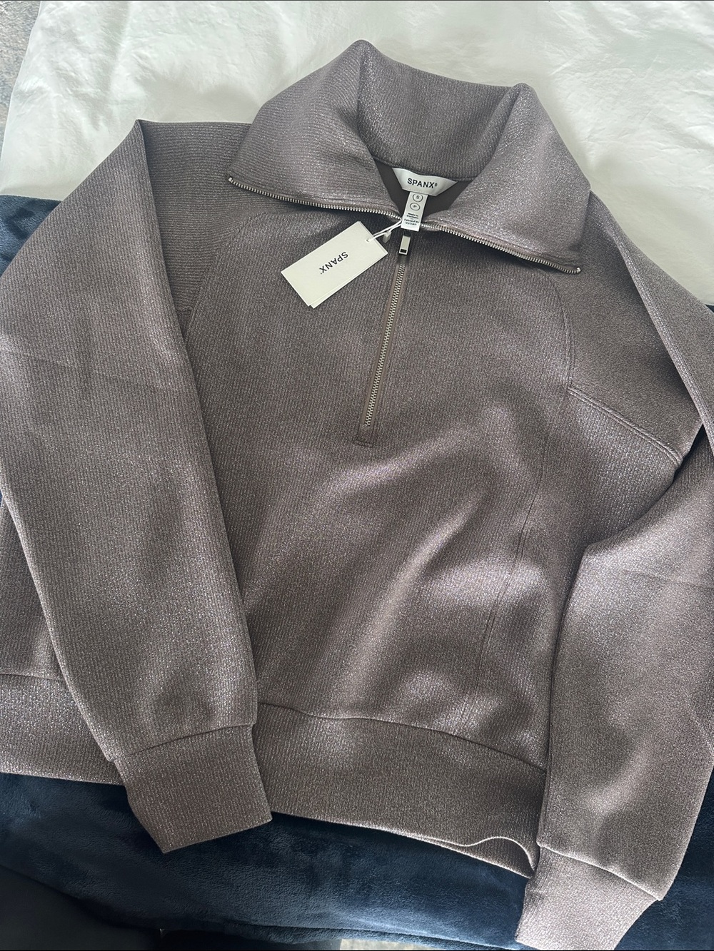 Spanx AirEssentials shine half zip